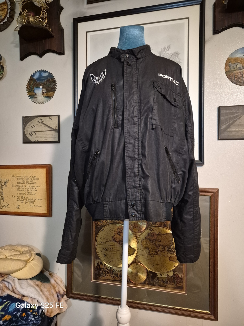 Upstream Racing Division Vintage Pontiac Men's Zip-Up Jacket XL